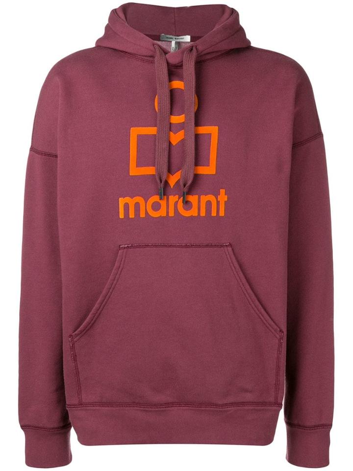 Isabel Marant Front Logo Hoodie - Purple