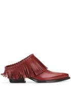 Sartore Fringed Mules - Red
