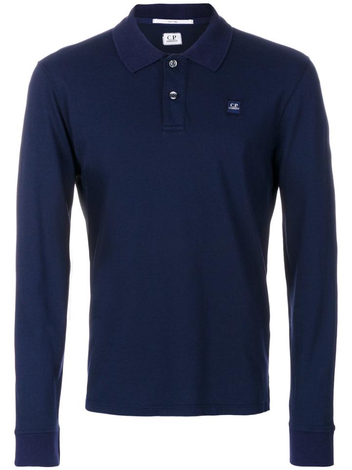 Cp Company Longsleeved Polo Shirt - Blue
