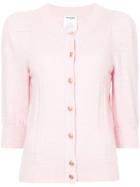 Chanel Vintage Cropped Sleeve Cardigan - Pink