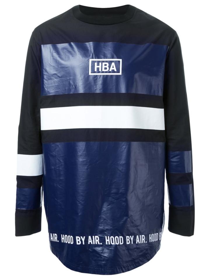 Hood By Air 'logo Stripe' Long Sleeved T-shirt, Men's, Size: Medium, Black, Cotton