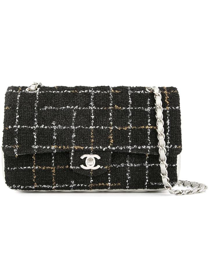 Chanel Pre-owned Double Flap Chain Shoulder Bag - Black