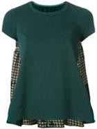Sacai Trapeze Rear Grid Top - Green