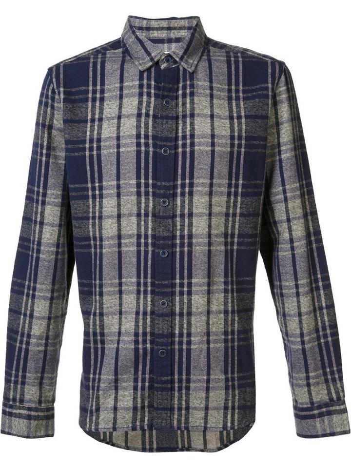 Current/elliott Plaid Shirt, Men's, Size: Medium, Blue, Cotton