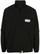 Bape Logo Print Bomber Jacket - Black