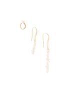 Joanna Laura Constantine Feminine Wave Hoop Earrings - White