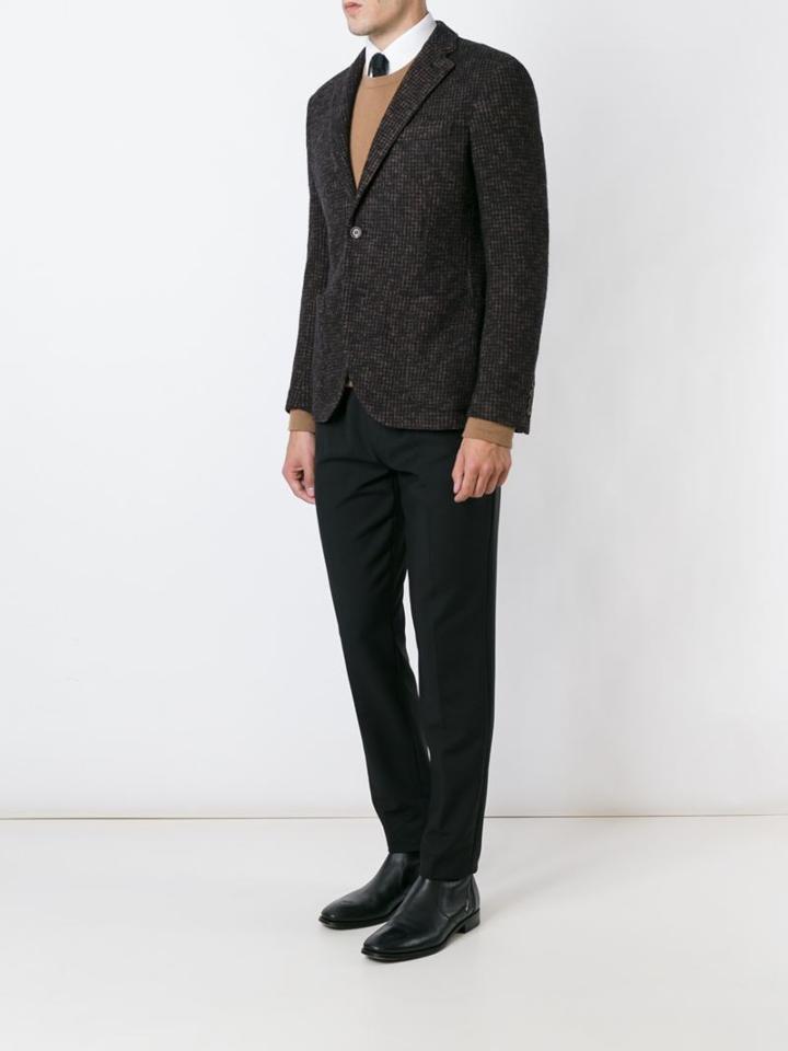 Eleventy Houndstooth Pattern Blazer
