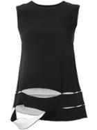 Proenza Schouler Banded Tank Top, Women's, Size: 10, Black, Acetate/viscose