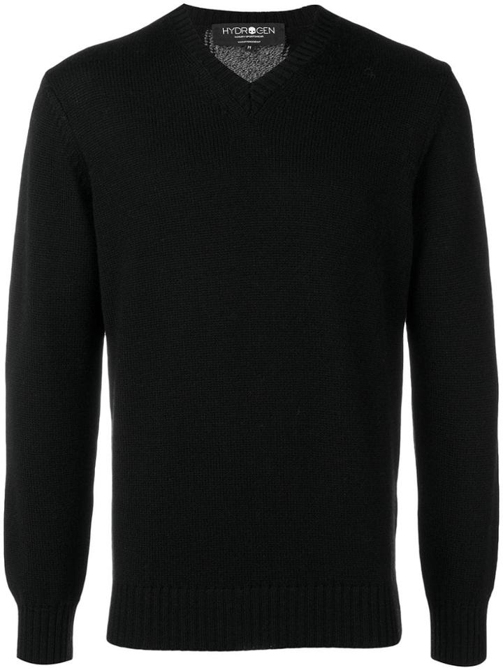 Hydrogen Thunderlight Intarsia Sweater - Black