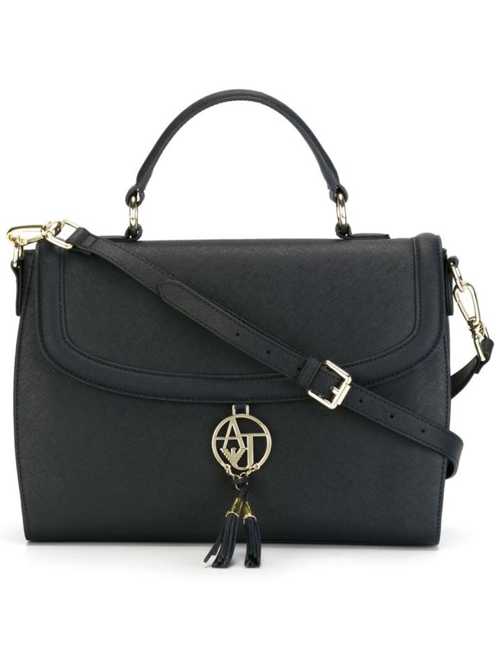 Armani Jeans Tassel Detail Crossbody Bag, Women's, Blue, Calf Leather