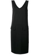 Twin-set Flap Pockets Dress, Women's, Size: 46, Black, Viscose/spandex/elastane