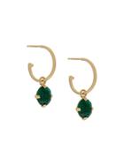 Wouters & Hendrix A Wild Original! Emerald Crystal Hoop Earrings -