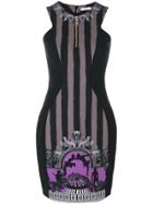 Versace Collection Central Panel Fitted Dress - Black
