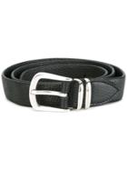 Eleventy Silver-tone Hardware Belt - Black