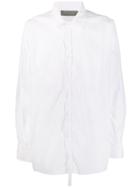 Di Liborio Crinkle-effect Contrast Shirt - White