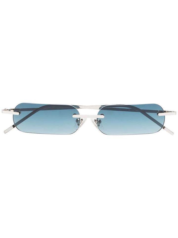 Blyszak Blue And Silver Francois Russo Sunglasses - Green