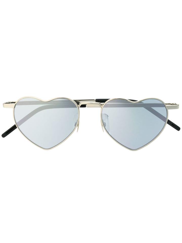 Saint Laurent Eyewear Heart Frame Sunglasses - Silver