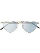 Saint Laurent Eyewear Heart Frame Sunglasses - Silver