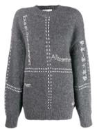 Stella Mccartney All Together Now Embroidered Jumper - Grey