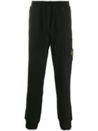 Stone Island Logo Fleece Trousers - Black