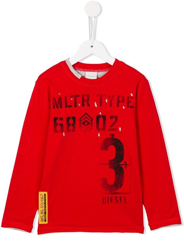 Diesel Kids 'tamplo' T-shirt, Boy's, Size: 10 Yrs, Red