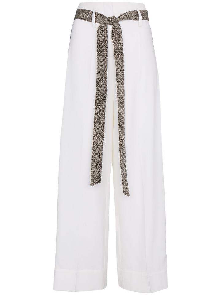 Racil Contrast Stripe Wide-leg Trousers - Nude & Neutrals