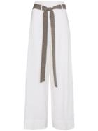 Racil Contrast Stripe Wide-leg Trousers - Nude & Neutrals