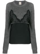 L'autre Chose Hybrid Cami Jumper - Grey