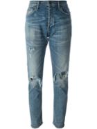Citizens Of Humanity Distressed Slim Fit Jeans, Women's, Size: 27, Blue, Cotton/polyurethane