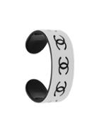 Chanel Pre-owned 2002 Cc Logo Bangle - White