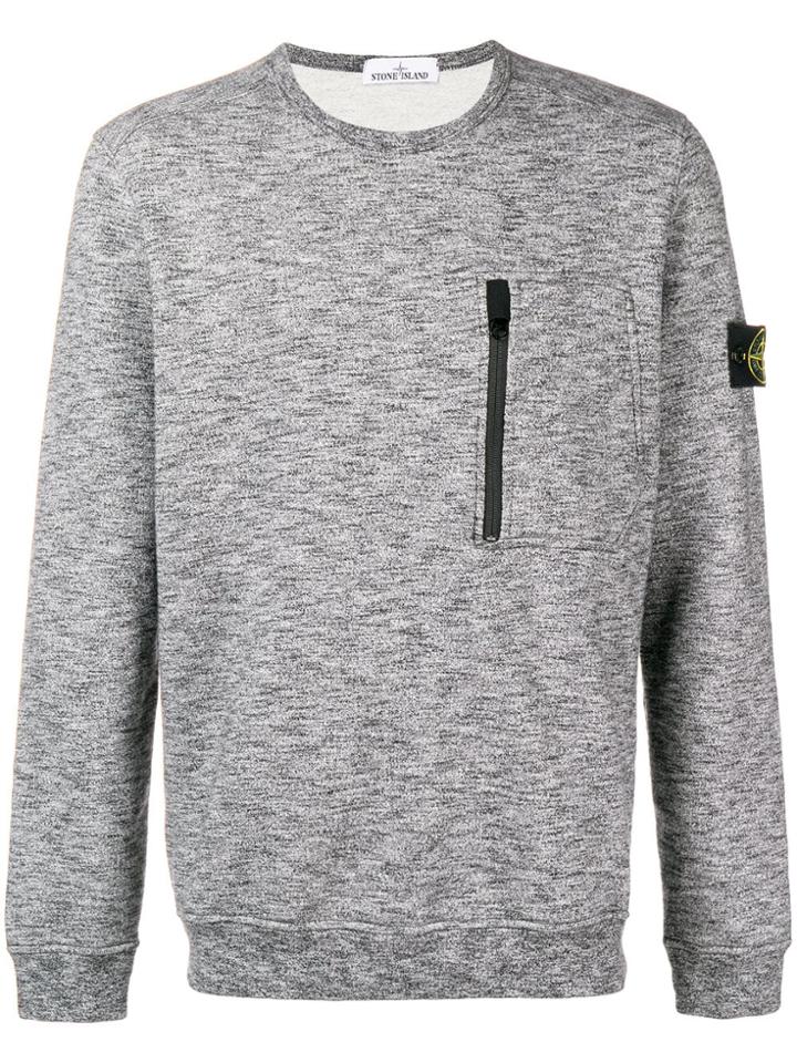 Stone Island Zipped Pocket Sweatshirt - Grey