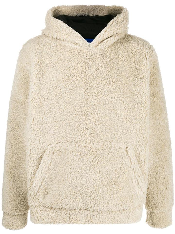 Anton Belinskiy Embroidered Teddy Hoodie - Neutrals