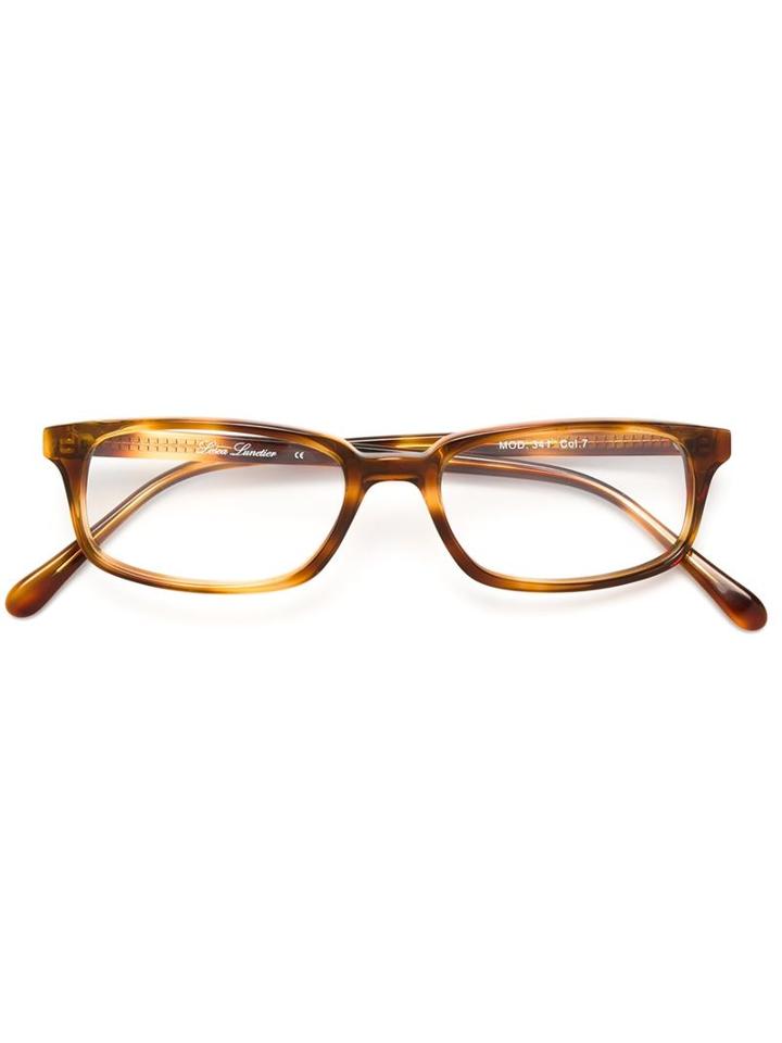Lesca Tortoise Rectangular Glasses
