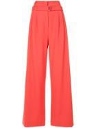 Tibi High Waisted Trousers - Red