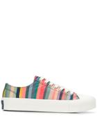 Paul Smith Striped Lace Up Sneakers - Pink