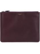 Givenchy Zip Detail Clutch, Men's, Brown, Leather