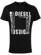 Diesel 'snt-square' T-shirt, Men's, Size: Medium, Black, Cotton