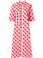 Sofie D'hoore Gingham Print Shirt Dress - Red