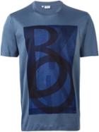 Brioni Logo Print T-shirt, Men's, Size: Xl, Blue, Cotton