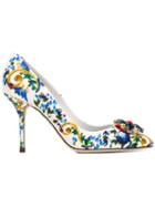 Dolce & Gabbana Embellished Majolica Print Pumps
