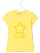 Moschino Kids Logo Print T-shirt, Size: 14 Yrs, Yellow/orange