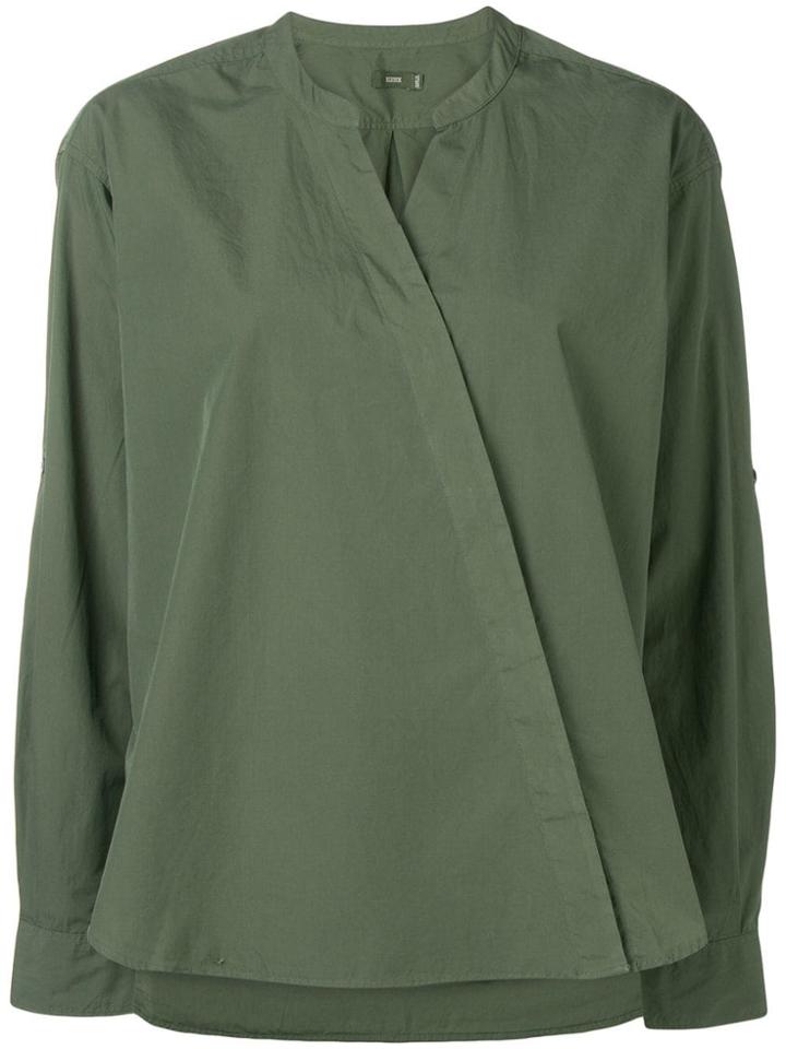 Closed Off-centre Fastening Blouse - Green