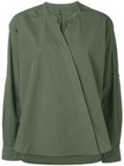 Closed Off-centre Fastening Blouse - Green