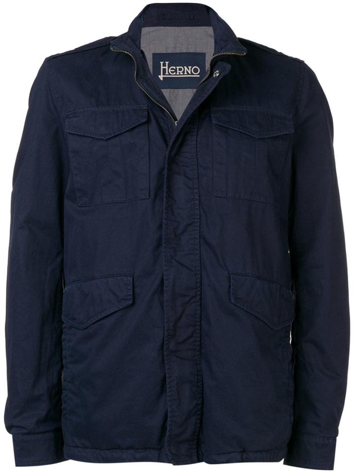 Herno Multi-pocket Shirt Jacket - Blue