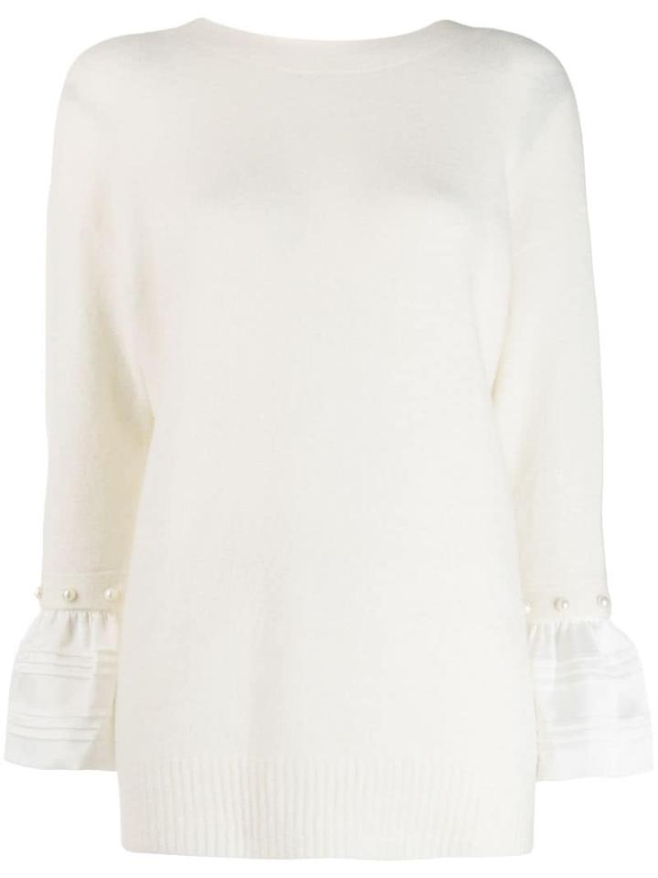 3.1 Phillip Lim Embellished Cuff Jumper - White