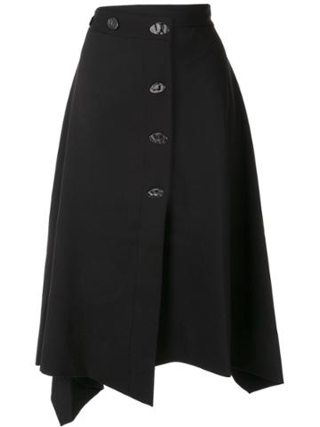 Portspure Asymmetric A-line Skirt - Black