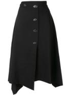 Portspure Asymmetric A-line Skirt - Black