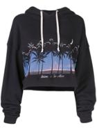 Attico Cropped Hoodie - Black