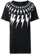 Neil Barrett Lightning Bolt T-shirt, Women's, Size: Xs, Black, Cotton