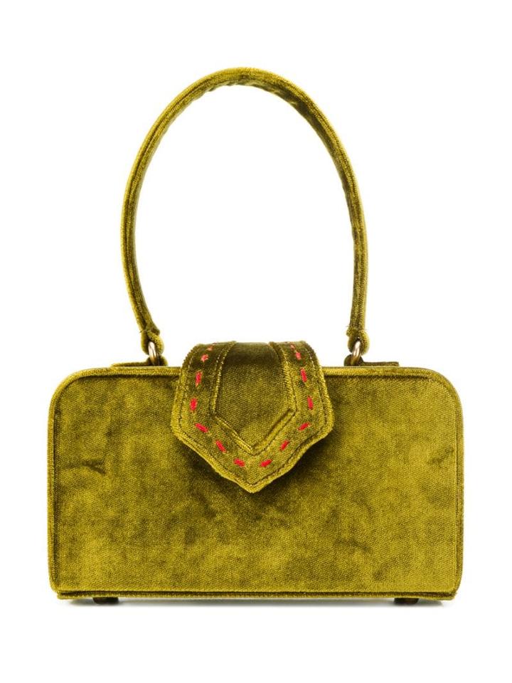 Mehry Mu Velvet Boxy Tote - Green